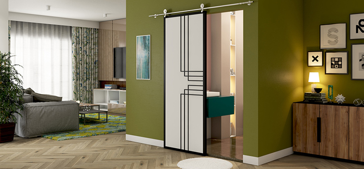 sliding bathroom door installation in Citrus